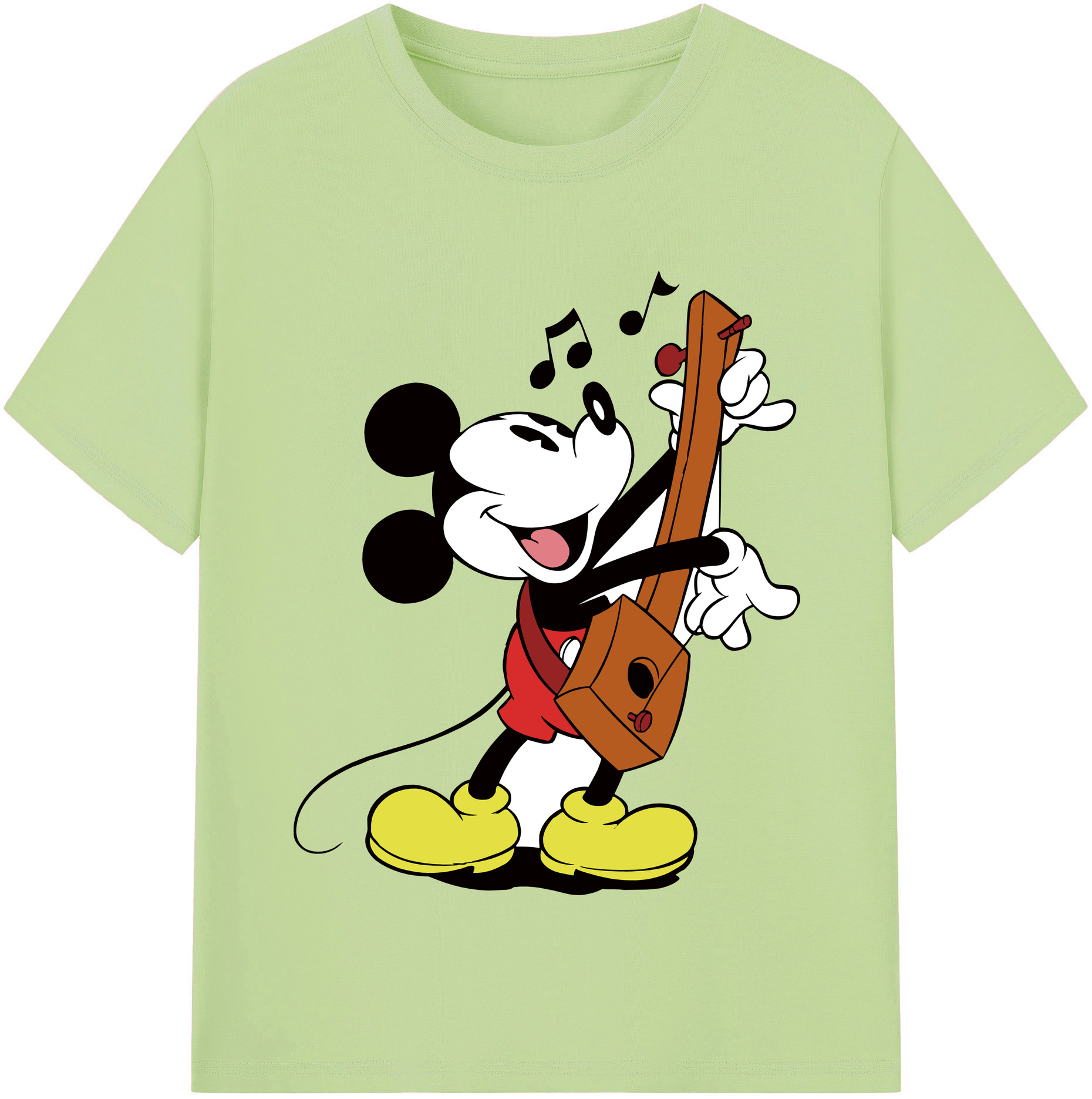 （画像用） ミッキーマウス Mickey Mouse 綿100％半袖Tシャツ（フロントプリント）